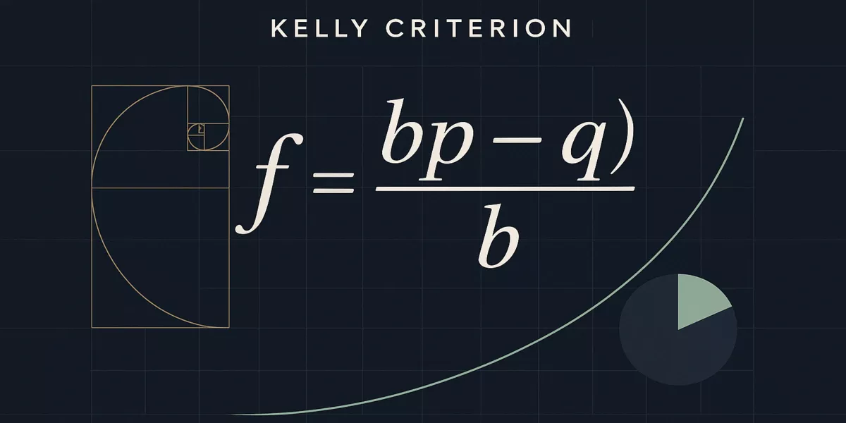 Kelly Criterion formula visualization showing mathematical bet sizing optimization