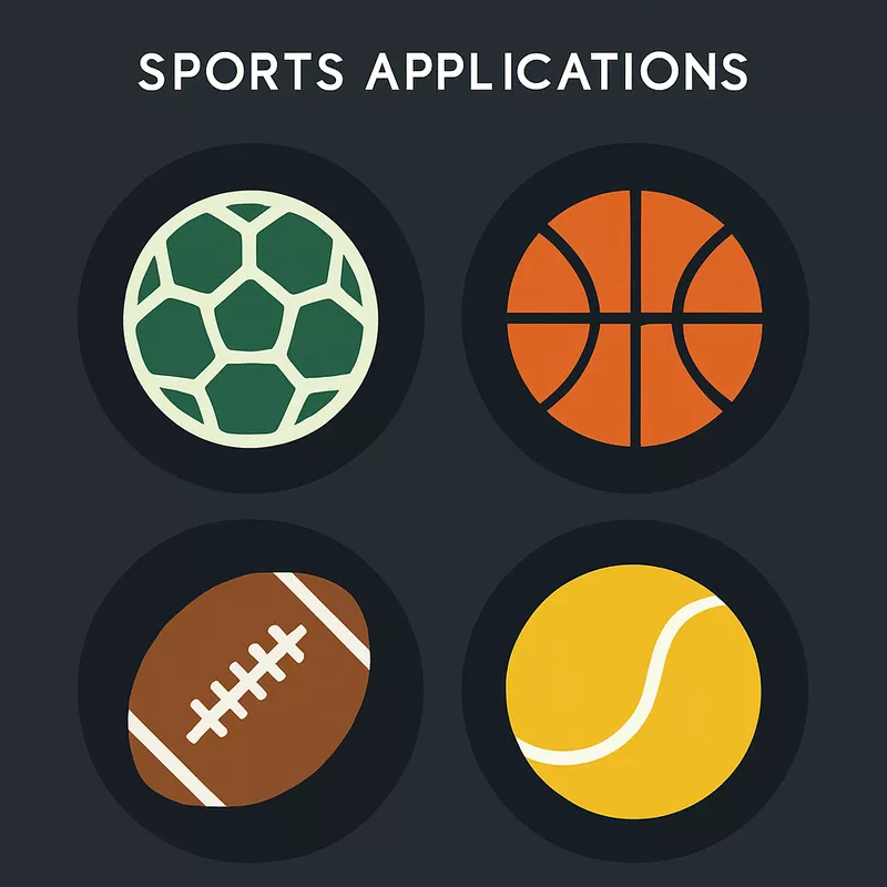 Icons representing soccer, NBA basketball, NFL football, and tennis for Fibonacci betting applications